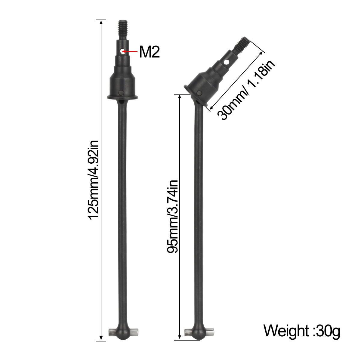 2Pcs Hard Steel Front Rear CVD - Hobby Zone Rc recensie en prijs