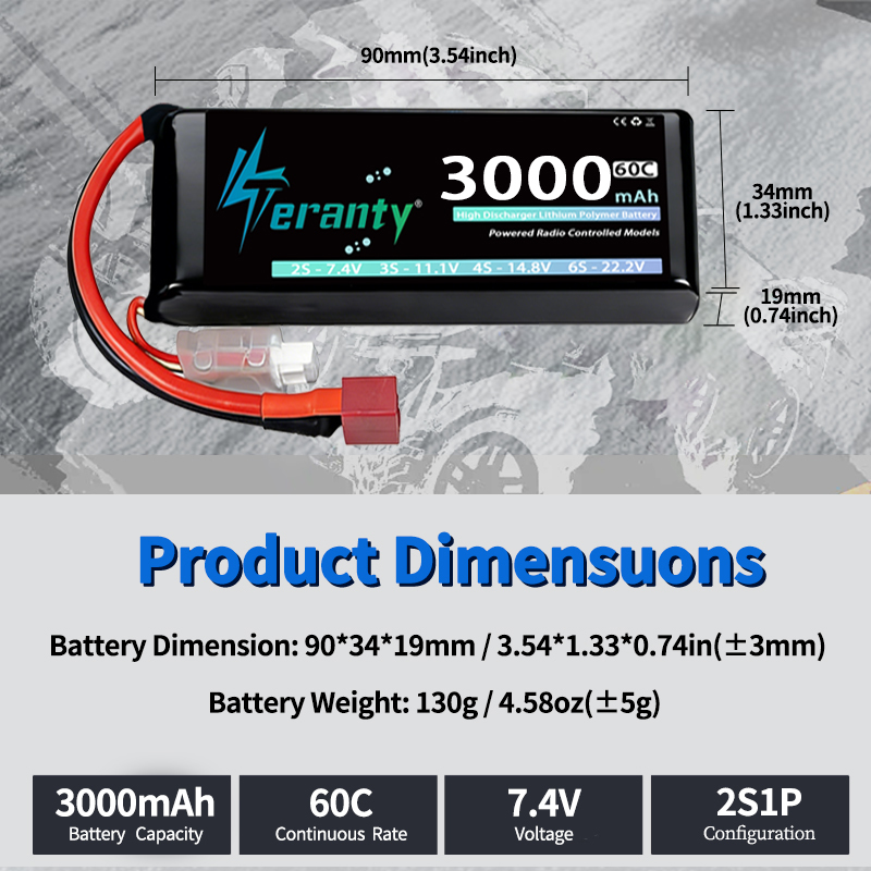 TERANTY 2S 3000mAh Lipo Batter - Rc Hobby Drone recensie en prijs
