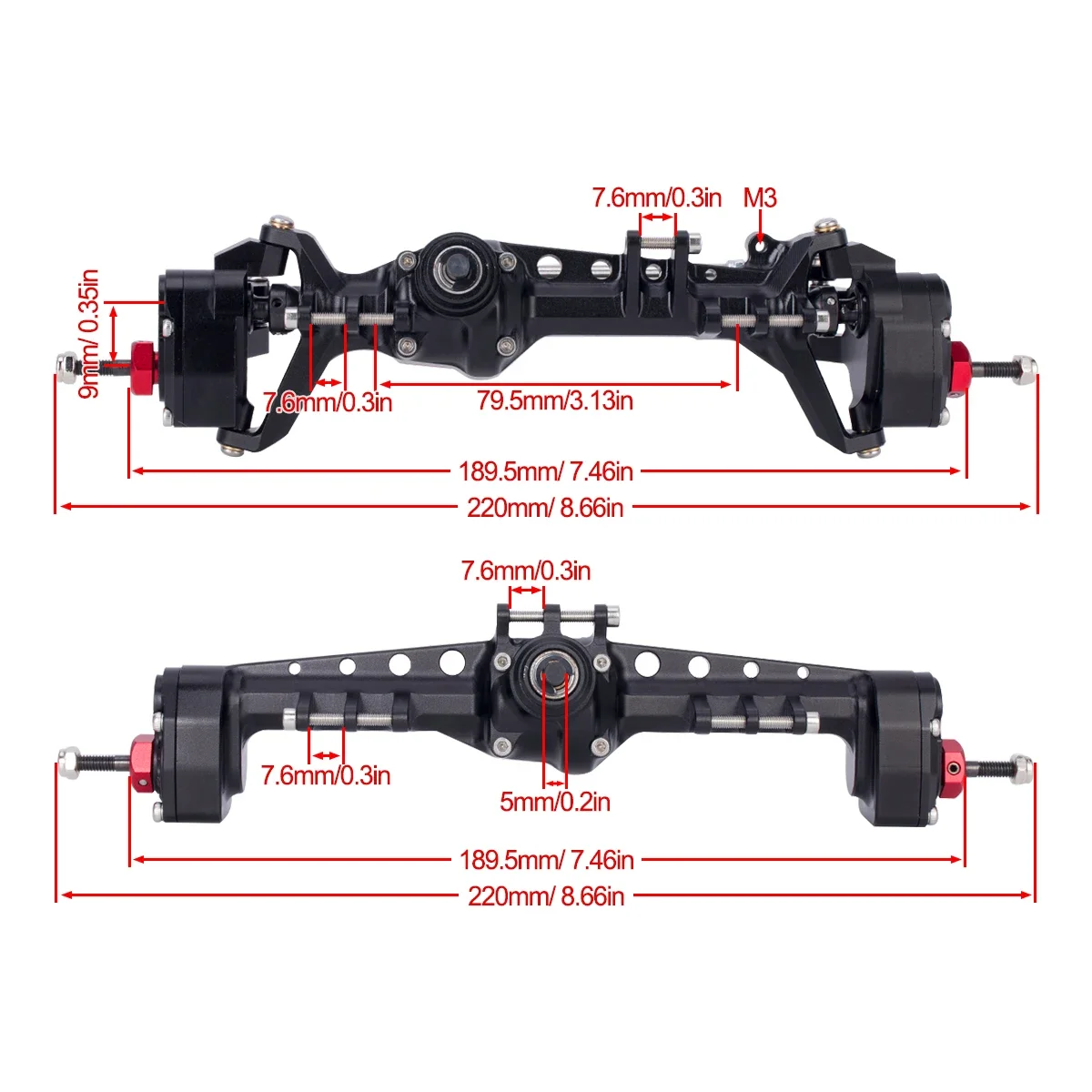 CNC Aluminum SCX10 III Front R - Hobby Zone Rc recensie en prijs